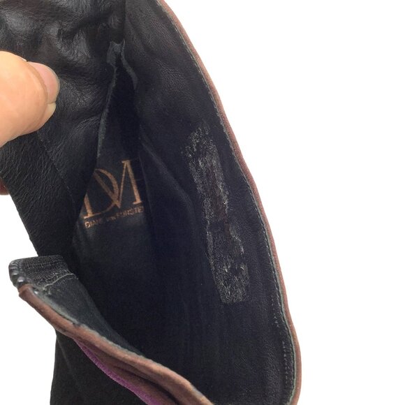 DIANE VON FURSTENBERG DVF Suede Stiletto Heel Ankle Platform Booties 5.5 Boots - Picture 7 of 9